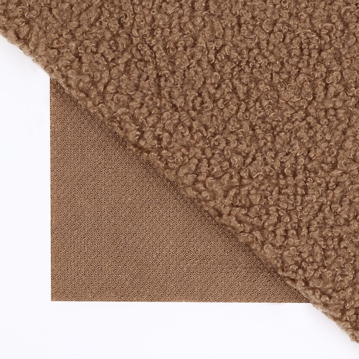 Лоскут мех &laquo;Барашек&raquo;, 50 &times; 50 см, 500 г/м, цвет коричневый №29