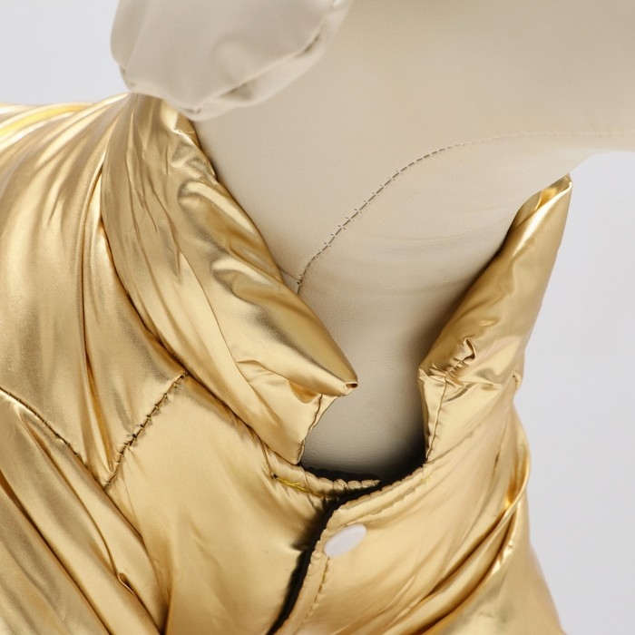 Куртка для собак Куртка для собак "Космонавт", размер 14, чёрно-золотая (ДС 38, ОШ 32, ОГ 46 см)