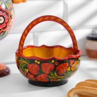 Корзинка, 12-13х12-13 см, хохлома Корзинка, 12-13х12-13 см, хохлома