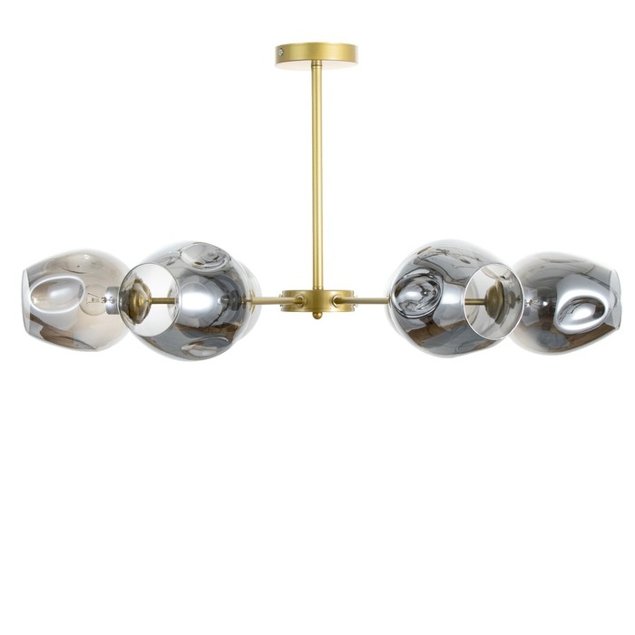 Люстра "Мурано" 6хЕ27 60Вт золото дымчатый 78х78х35см BayerLux