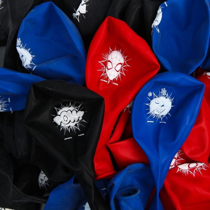 Шар латексный 12 Шар латексный 12" «POW», 25 шт., Человек-паук