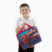 Папка пластиковая с ручками А4, на молнии, 75х330х260 мм, Человек-паук Папка пластиковая с ручками А4, на молнии, 75х330х260 мм, Человек-паук