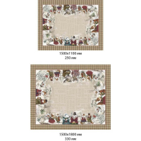 Набор столовый "Winter holidays" скат.150х110см +/-3см с ГМВО, салф.40х40см-4 шт, хл100%