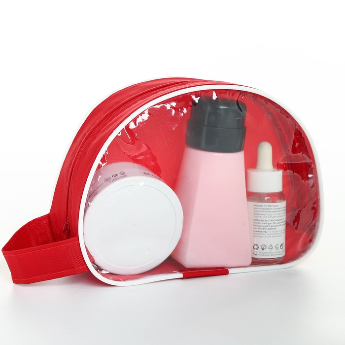 Косметичка на молнии, цвет красный