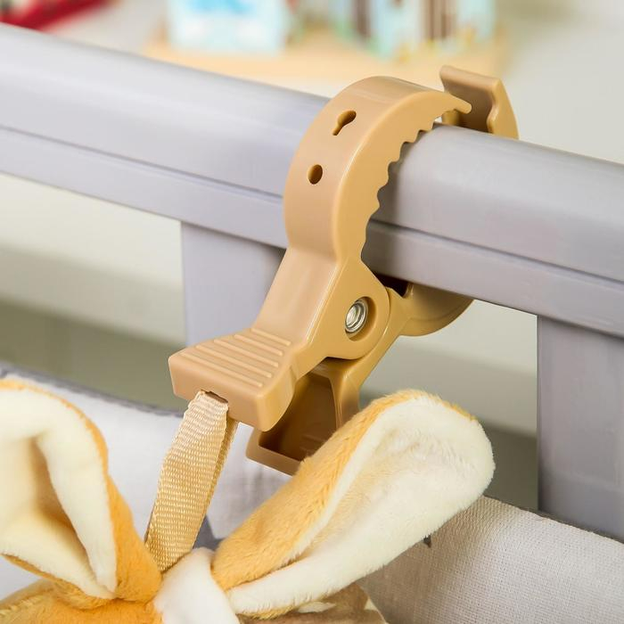 Подвеска мягкая &laquo;Зайка в пижаме&raquo;, с прорезывателем, на кроватку, коляску, Крошка Я