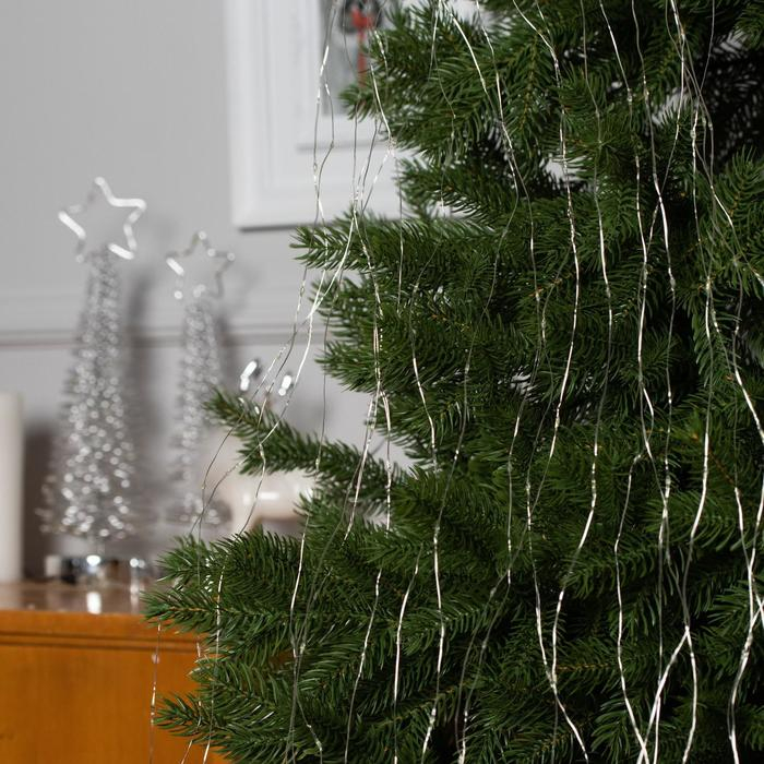Гирлянда «Конский хвост» 20 нитей по 2 м, IP20, серебристая нить, 400 LED, свечение белое, 12 В Гирлянда «Конский хвост» 20 нитей по 2 м, IP20, серебристая нить, 400 LED, свечение белое, 12 В