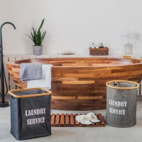 Корзина для белья прямоугольная Доляна &laquo;Модерн&raquo;, 41&times;33,5&times;46,5 см, цвет чёрный