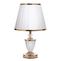 Настольная лампа Анисия E27 40Вт бело-золотой 25х25х43 см RISALUX Настольная лампа Анисия E27 40Вт бело-золотой 25х25х43 см RISALUX
