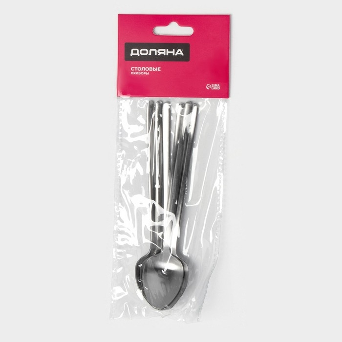 Набор ложек чайных из нержавеющей стали Доляна Sentiment, длина 14 см, 6 шт, цвет серебряный Набор ложек чайных из нержавеющей стали Доляна Sentiment, длина 14 см, 6 шт, цвет серебряный