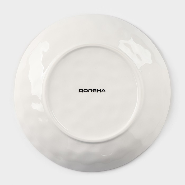 Тарелка глубокая фарфоровая Доляна &laquo;Космос&raquo;, 550 мл, d=21,5 см, цвет красный