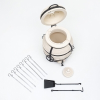 Тандыр "Донской" с откидной крышкой, h-67 см, d-42, 52,5 кг, 8 шампуров, кочерга, совок Тандыр "Донской" с откидной крышкой, h-67 см, d-42, 52,5 кг, 8 шампуров, кочерга, совок