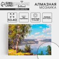 Алмазная мозаика с полным заполнением на холсте &laquo;Березки&raquo;, 40 х 50 см