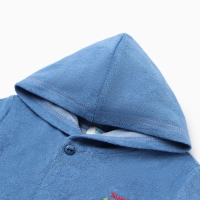 Халат для мальчика, цвет темно-голубой, рост 98 см