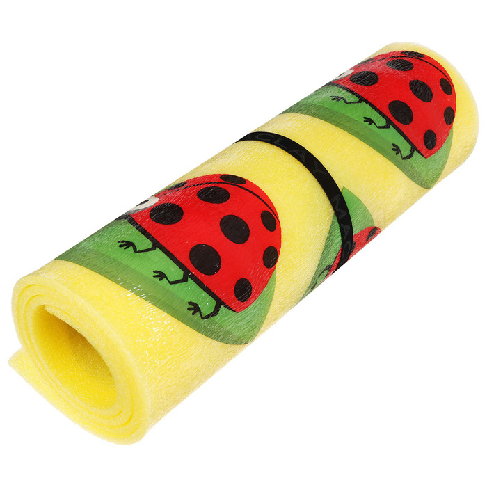 Коврик туристический maclay &laquo;Божья коровка&raquo;, 180х60х1 см, цвет жёлтый