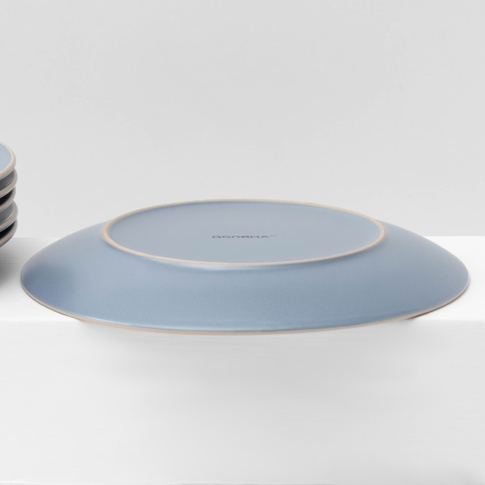 Набор тарелок керамических Доляна «Ваниль», 18 предметов: 6 тарелок d=19 см, 6 тарелок d=27 см, 6 мисок d=19 см, цвет голубой Набор тарелок керамических Доляна «Ваниль», 18 предметов: 6 тарелок d=19 см, 6 тарелок d=27 см, 6 мисок d=19 см, цвет голубой