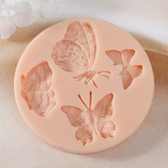 Молд силикон Молд силикон "Четыре бабочки" 3,5х3,7х0,5 3,5х2,3х0,5 5,3х3,4х0,5 3,9х2,4х0,5 см