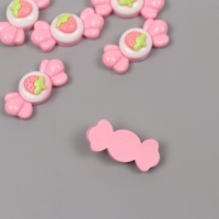 Декор для творчества пластик "Клубничная конфетка" набор 6 ш 1,5х3х1 см Декор для творчества пластик "Клубничная конфетка" набор 6 ш 1,5х3х1 см