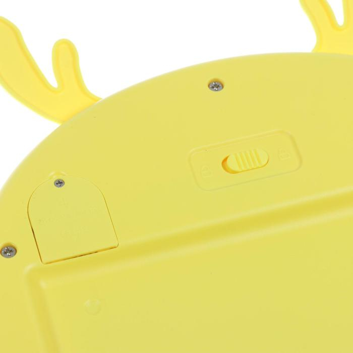Планшет для рисования и заметок Luazon "Олененок", 9", функция блокировки, желтый