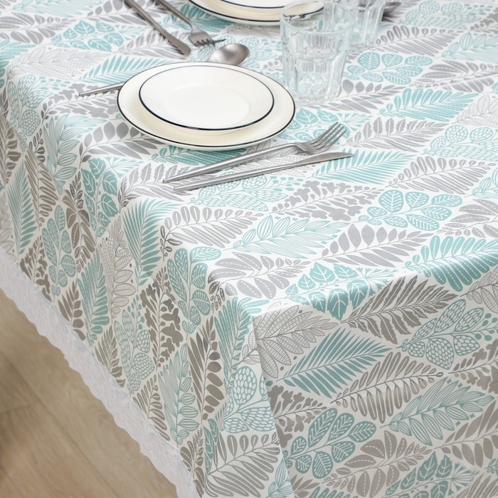 Скатерть на нетканой основе многоразовая с кружевом &laquo;Кружево&raquo;, 130&times;140 см