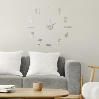 Часы настенные интерьерные, 3d "Эмин", наклейка, большие, d-50 см, цифры 7.5 х 5 см Часы настенные интерьерные, 3d "Эмин", наклейка, большие, d-50 см, цифры 7.5 х 5 см