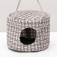 Подвесной дом для грызунов круглый, мебельная ткань, флис, 20 х 15 см, микс цветов Подвесной дом для грызунов круглый, мебельная ткань, флис, 20 х 15 см, микс цветов