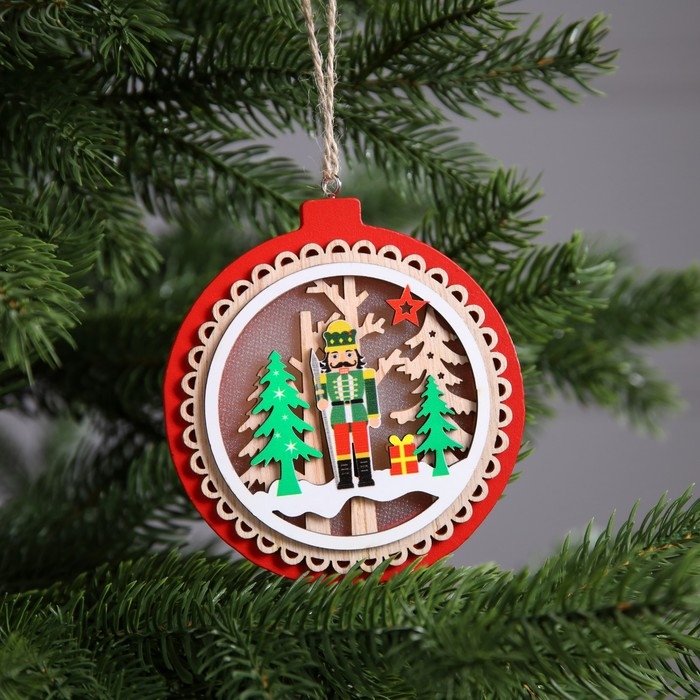 Ёлочная игрушка &laquo;Щелкунчик&raquo;, от батареек, свечение тёплое белое