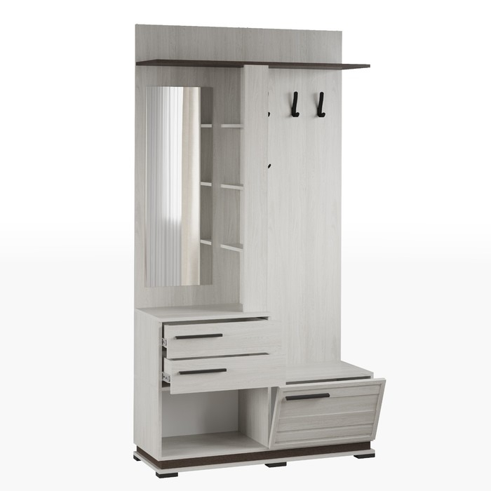 Прихожая МЦС-30 Модена, 1104х400х2100, Ясень анкор светлый/Венге Прихожая МЦС-30 Модена, 1104х400х2100, Ясень анкор светлый/Венге