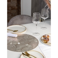 Салфетка сервировочная на стол «Гипноз», d=38 см, цвет золото Салфетка сервировочная на стол «Гипноз», d=38 см, цвет золото