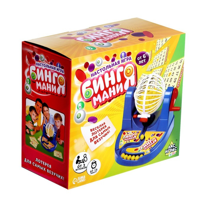 Настольная игра на развитие логики и счёта &laquo;Бинго маниЯ&raquo;, 35 двусторонних карточек