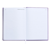 Ежедневник датированный 2024 года, А5, 176 листов, Attomex.Even, обложка бумвинил, ляссе, блок 70 г/м2, сиреневый