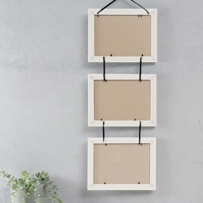 Фоторамка 742-1105-1 (15х21)*3 тройная на тесьме Фоторамка 742-1105-1 (15х21)*3 тройная на тесьме