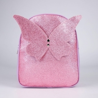Рюкзак детский для девочки с блестками  &laquo;Бабочка&raquo;, съемные элементы, 27х23х10 см