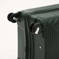 Чемодан большой 100 л (L), отдел на молнии, кодовый замок, 4 колеса, цвет зелёный Чемодан большой 100 л (L), отдел на молнии, кодовый замок, 4 колеса, цвет зелёный