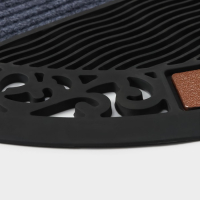 Коврик придверный Доляна Welcome, полукруглый, 50&times;80 см, цвет МИКС