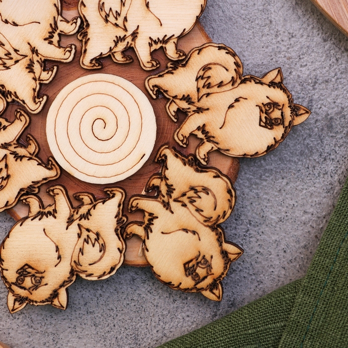 Подставка под горячее &laquo;Шпиц&raquo;, 12см, можжевельник 10398275