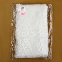 Кружево реснички, 90 мм &times; 9 &plusmn; 0,5 м, в бобине 3 шт по 3 м, цвет айвори