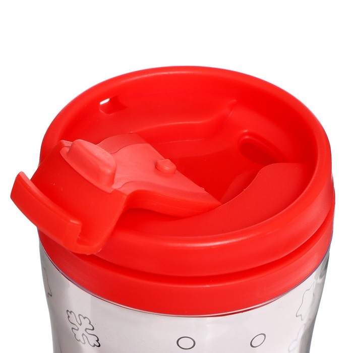 Термостакан-раскраска &laquo;С Новым годом!&raquo;, 250 мл, с мелками, цвет красный