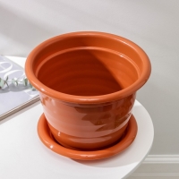 Горшок с поддоном «Виола», 5 л, цвет коричневый Горшок с поддоном «Виола», 5 л, цвет коричневый