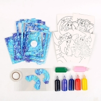 Набор для творчества &laquo;Волшебный ночник&raquo;, русалочка, витражный, 3Д конструктор, 5+