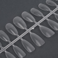 Гелевые типсы для наращивания ногтей, 240 шт, форма миндаль, полное матовое покрытие, цвет прозрачный Гелевые типсы для наращивания ногтей, 240 шт, форма миндаль, полное матовое покрытие, цвет прозрачный