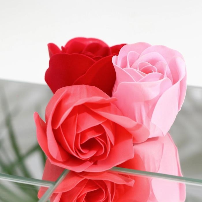 Мыльные розочки, цветные оттенки, набор 18 шт. Мыльные розочки, цветные оттенки, набор 18 шт.