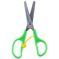 Ножницы детские 13 см, безопасные, пластиковые ручки с фиксатором, МИКС