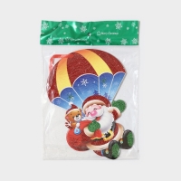 Декоративное украшение (подвеска) "Дед мороз и мишка" 24,5х17 см Декоративное украшение (подвеска) "Дед мороз и мишка" 24,5х17 см