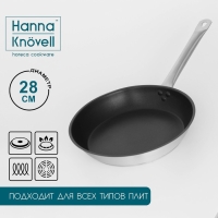 Сковорода из нержавеющей стали Hanna Knövell, d=28 см, h=5,5, толщина стенки 0,6 мм, длина ручки 25 см, антипригарное покрытие, индукция Сковорода из нержавеющей стали Hanna Knövell, d=28 см, h=5,5, толщина стенки 0,6 мм, длина ручки 25 см, антипригарное покрытие, индукция
