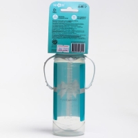 Бутылочка для кормления &laquo;Тиффани&raquo;, классическое горло, 250 мл., от 0 мес., цилиндр, с ручками