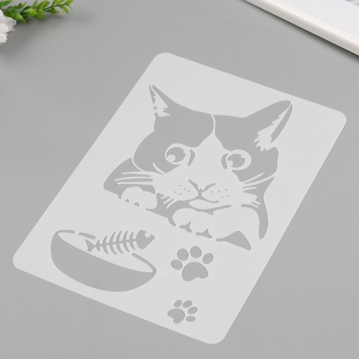 Трафарет пластик "Кот" 21х29,7 см