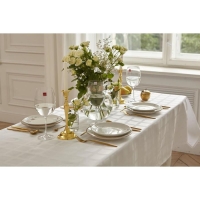 Скатерть Этель Geometry 150х300 +/-3см, цвет белый, 192 г/м2, хлопок с ВГМО