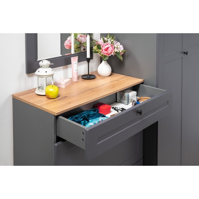 Обувница Остин 16.121, 800х416х993, Серый графит/Дуб Вотан