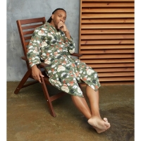 Халат мужской удлиннный Этель "Генеральская банька" размер 50-52, вафля 200г/м2, 100% хлопок Халат мужской удлиннный Этель "Генеральская банька" размер 50-52, вафля 200г/м2, 100% хлопок