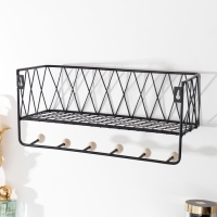 Крючки декоративные металл "Сеть" чёрный 15,5х12х35 см Крючки декоративные металл "Сеть" чёрный 15,5х12х35 см